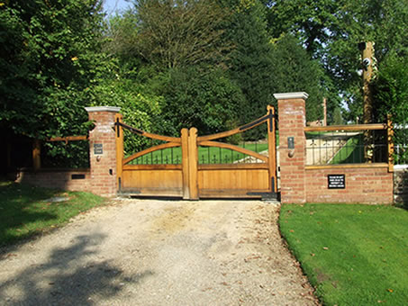 Automated Wooden Gate Picture